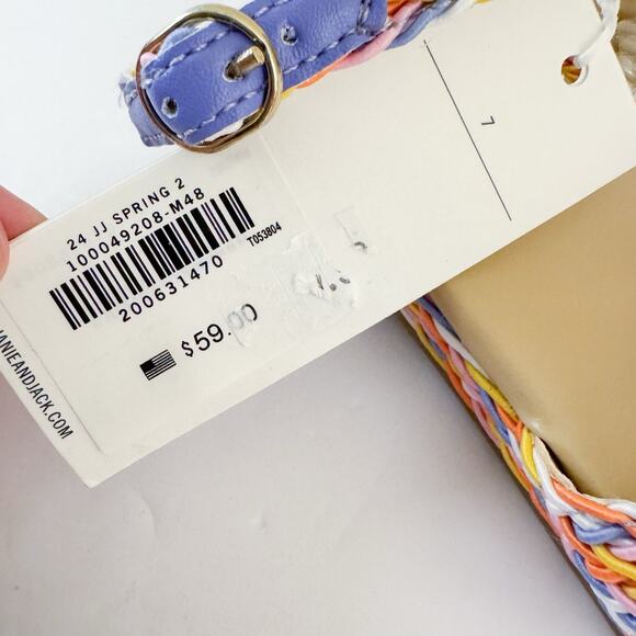 Janie and Jack Girls Braided Espadrille Sandals SIZE 7 Bali Sunset Rainbow NWT - Picture 7 of 9